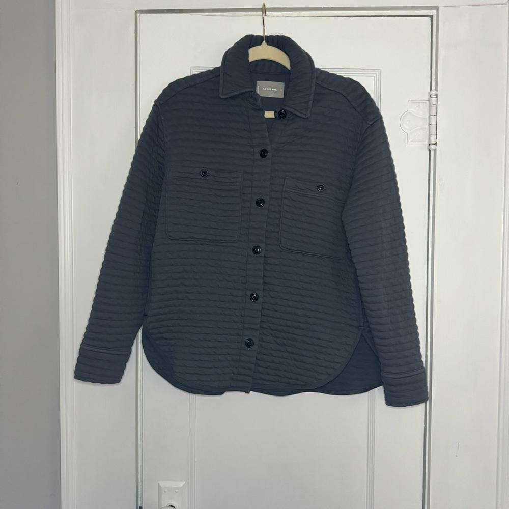 Everlane The Organic Cotton Quilted Shirt Jacket XS - Picture 6 of 16